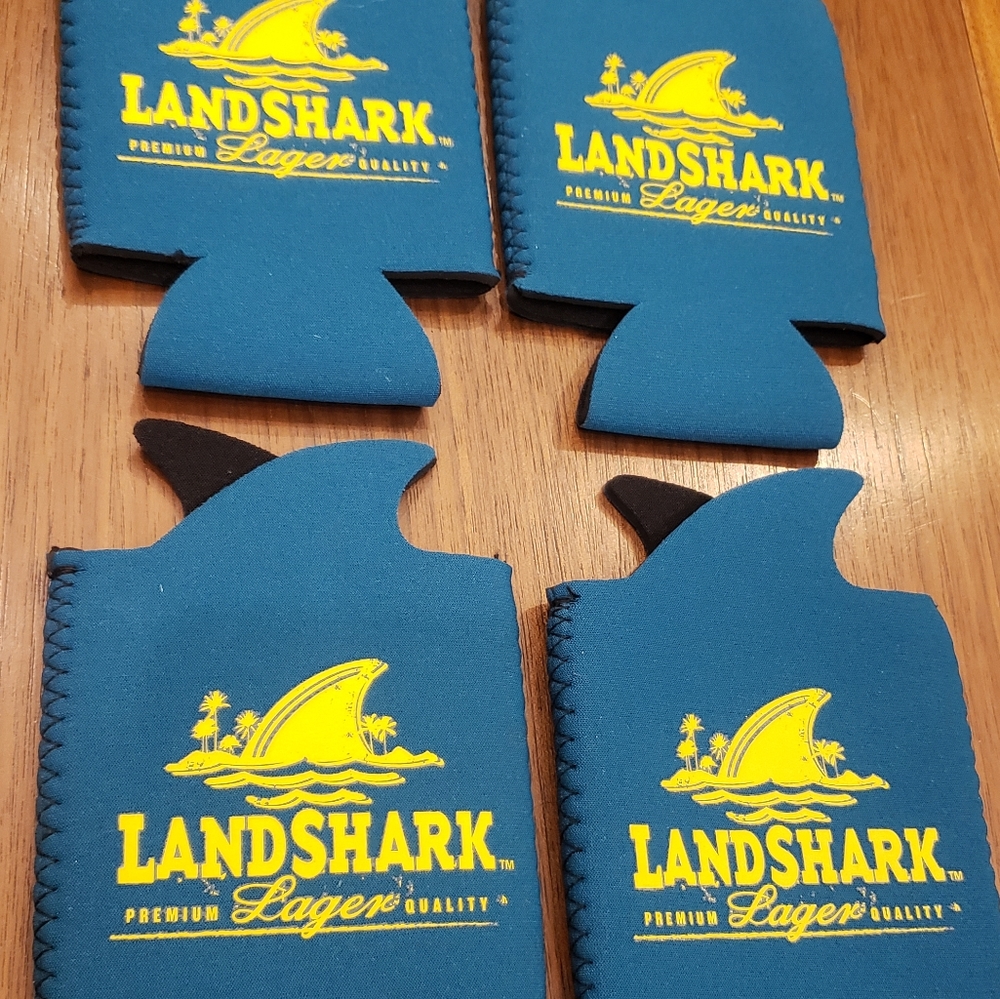 4 Landshark Lager Beer Koozie/Holder